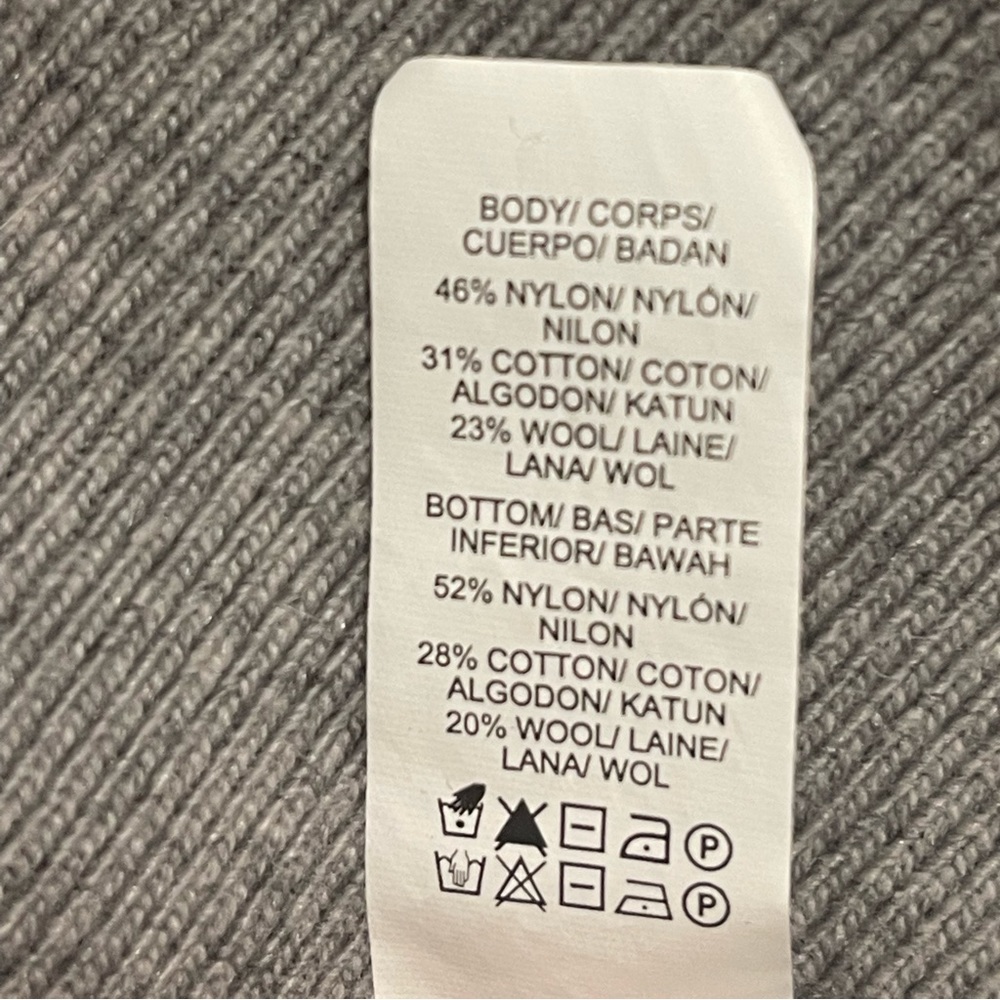 Lucky Brand Grey with blue stripes sweater, balloon sleeve Sz M - Picture 5 of 6